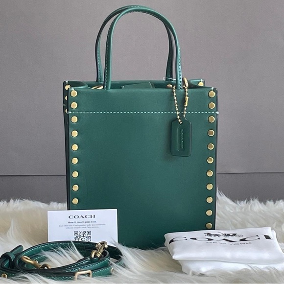 💰SOLD - CC385 - Coach Mini Cashin Tote with Rivets - Picture 11 of 13